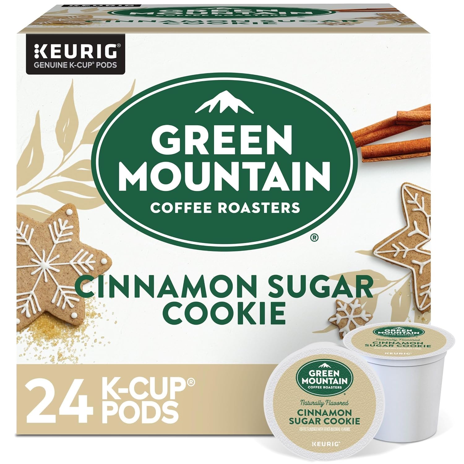 Green Mountain Coffee Roasters Cinnamon Sugar Cookie. 24 Count (Pack of 1)