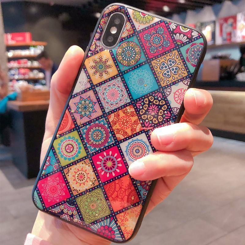 2024 Latest Rhombic Road Personality Creative Anti-fall Mobile Phone Case for iPhone