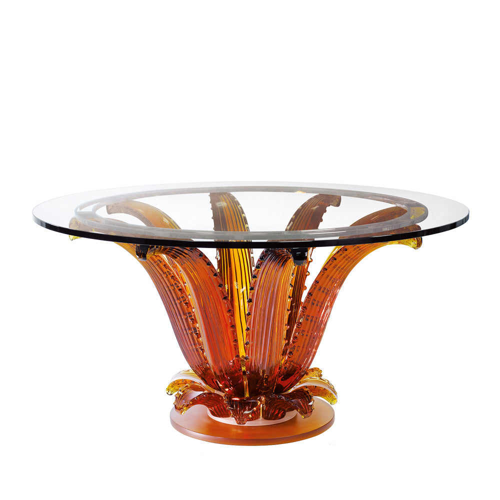 TABLE CACTUS RONDE - CRISTAL AMBRE