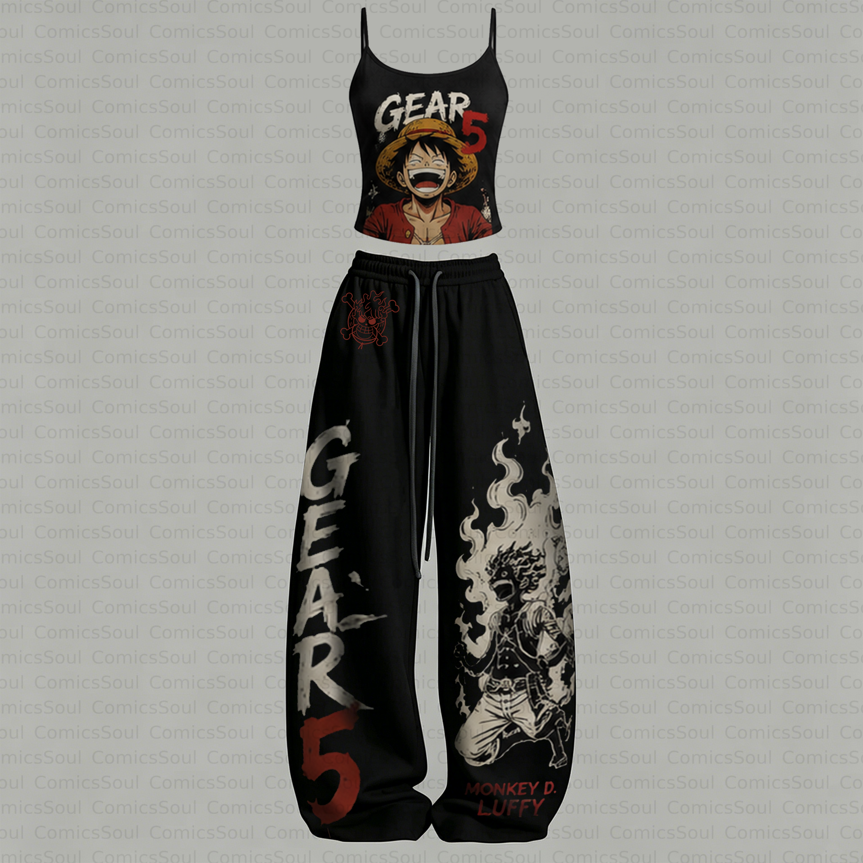 ONE PIECE Top & Elasticated Trousers Two-Piece Set