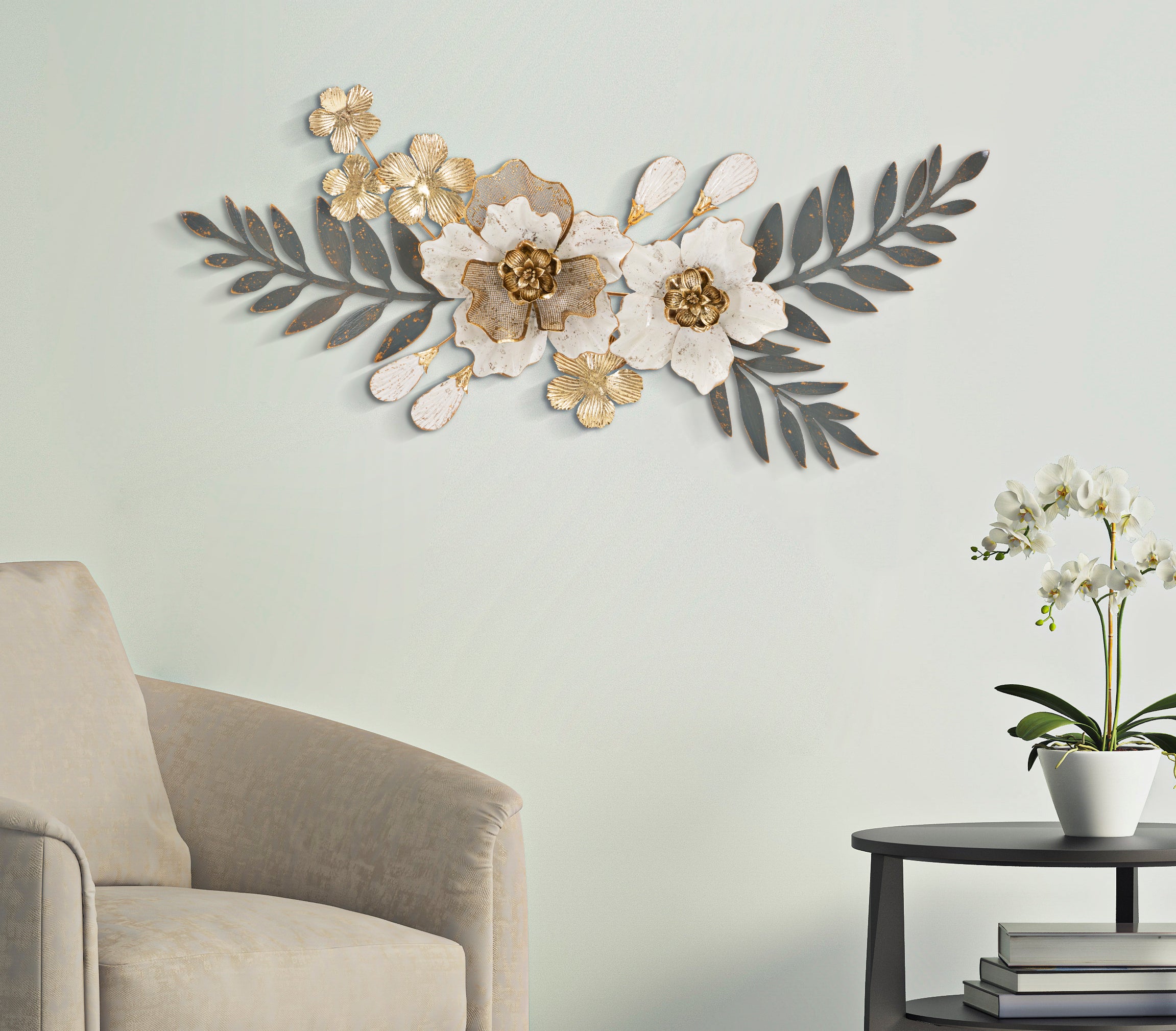 Greak - Decoratieve 3D paneel veelkleurige metalen bloemen