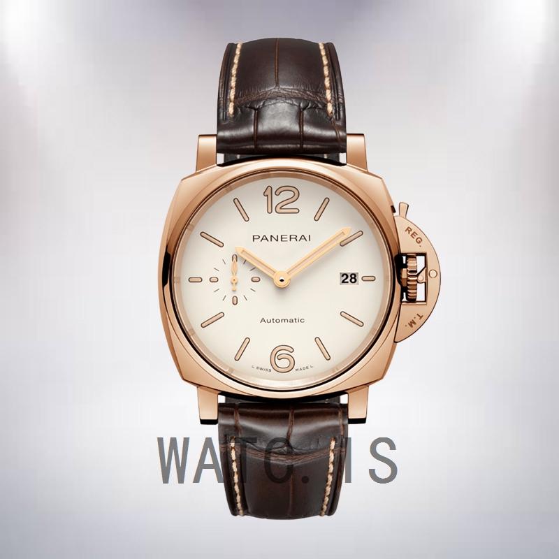 Panerai Luminor Due Men's 44mm PAM01042 White Dial Rose Gold-tone