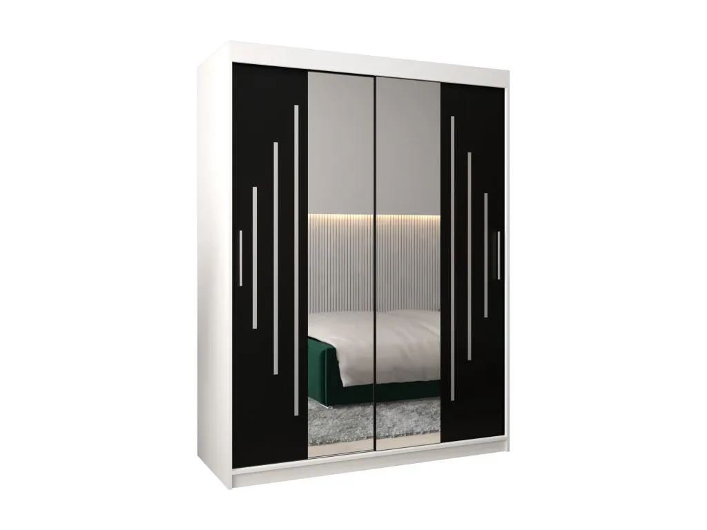 ARMARIO Decocasaes 1 DE PUERTAS CORREDERAS 200/150/62 2 puertas (blanco/negro) pkbz72480