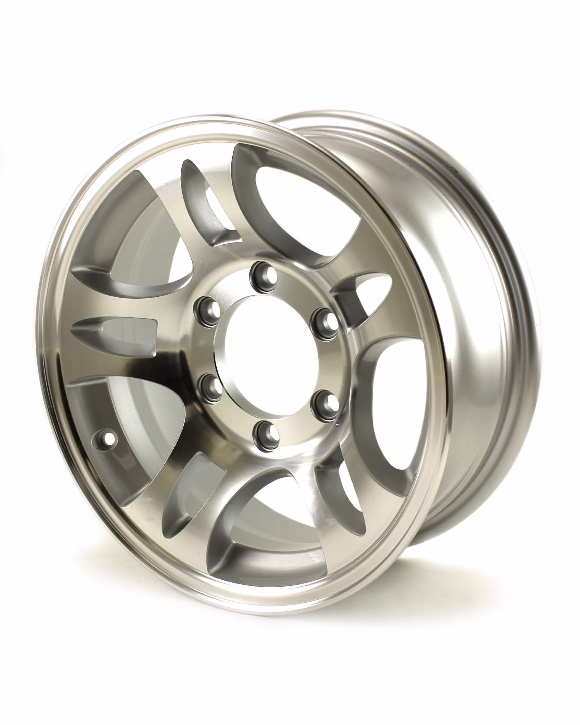 15x6 6 - Lug on 5.5" Aluminum T03 Trailer Wheel - T03 - 56655T