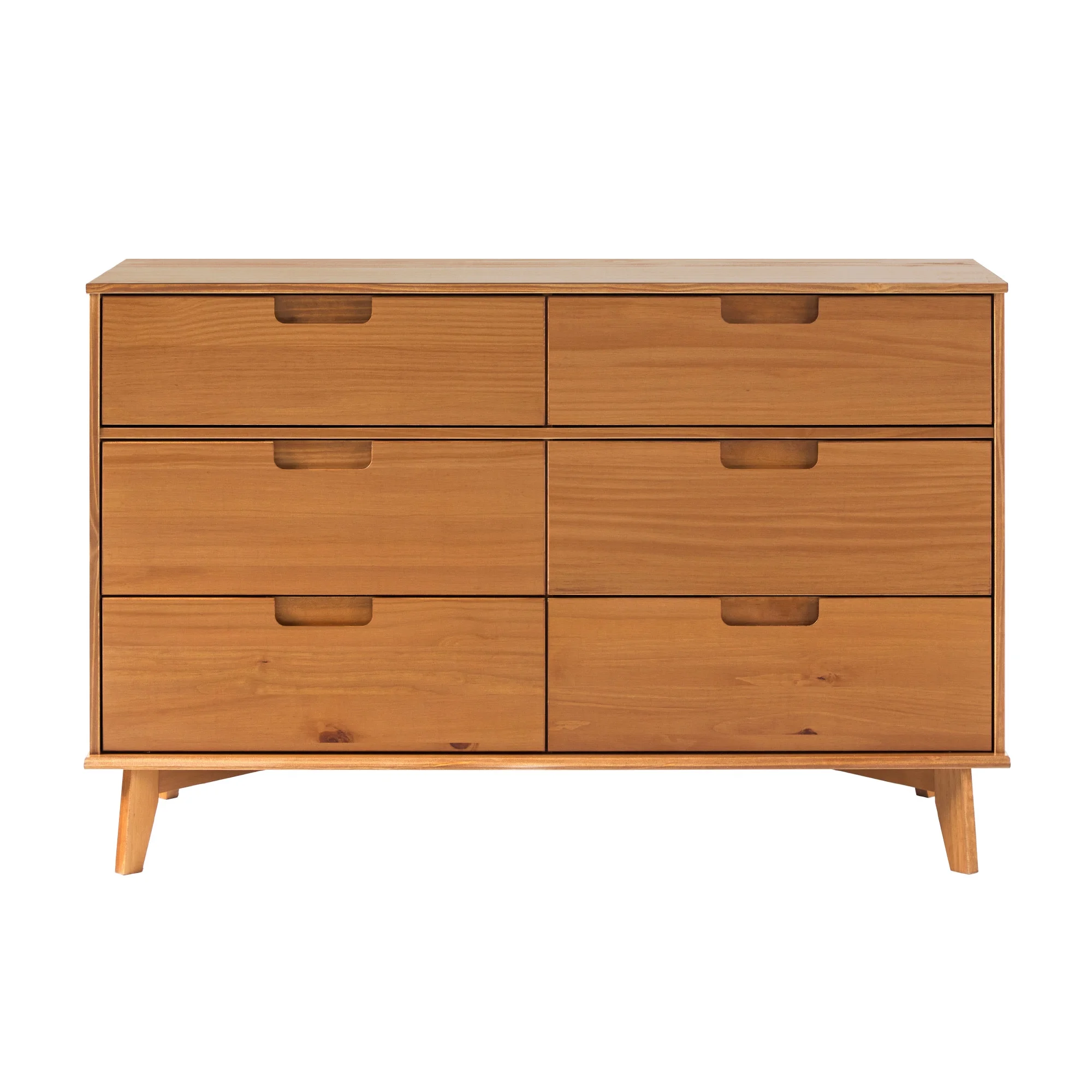 Walker Edison Sonoma 6-Drawer Solid Wood Caramel Dresser - Image 14