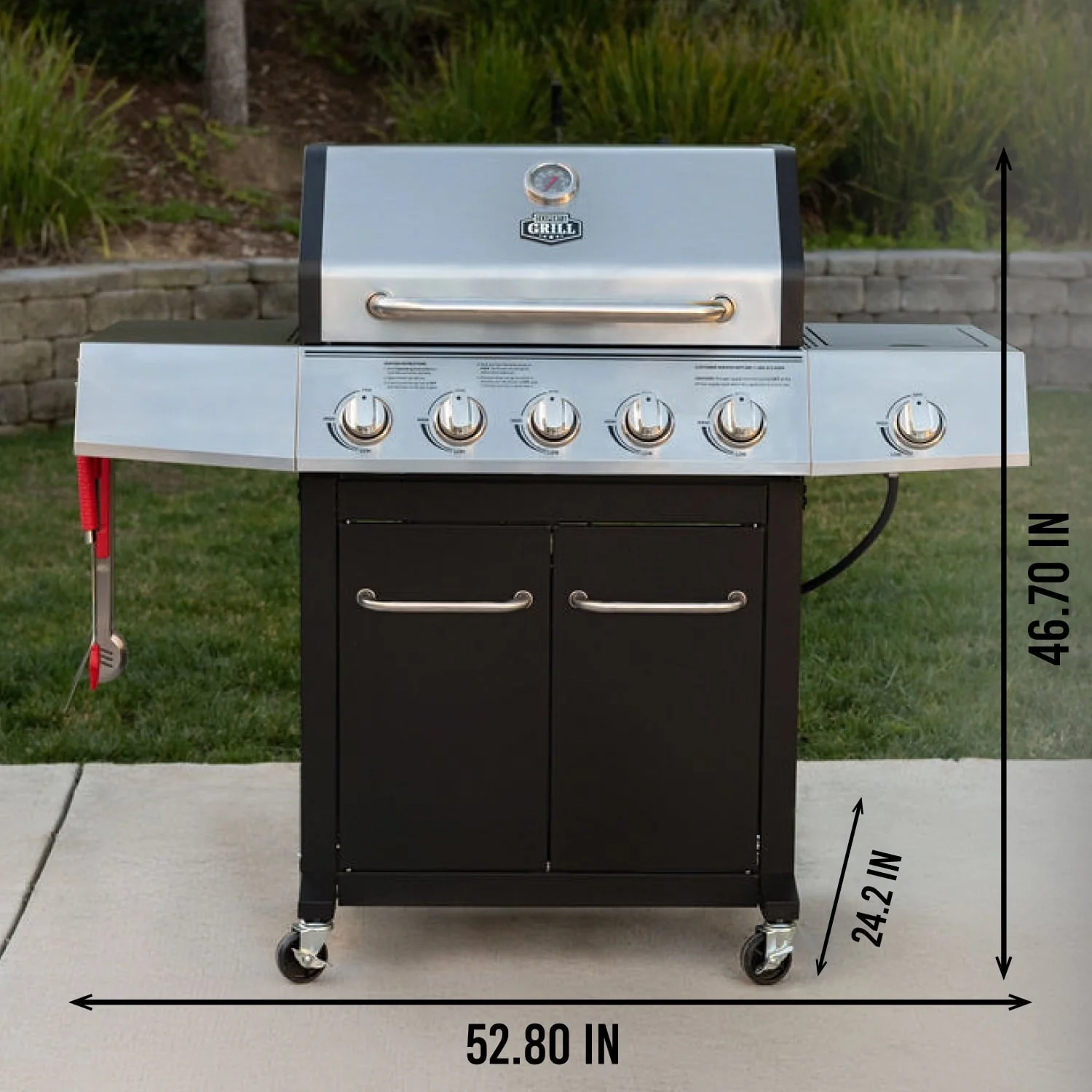 Expert Grill 5 Burner Propane Gas Grill with Side Burner - Image 14