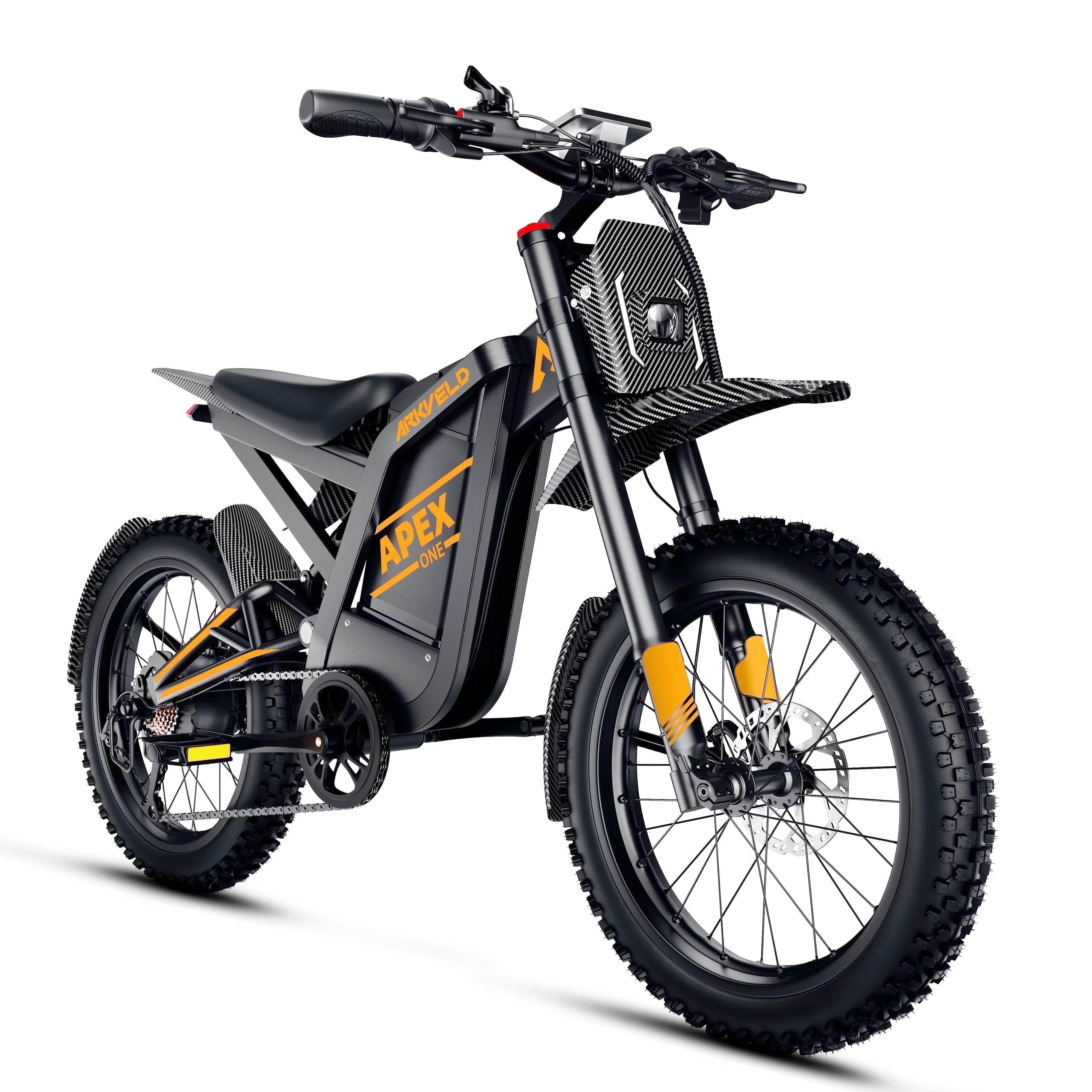 Arkveld Adult Electric Fat Tire Bike, 3000W, 40 MPH, 80 Miles, 25 inch, White - APEX1 - Image 2 Arkveld Adult Electric Fat Tire Bike, 3000W, 40 MPH, 80 Miles, 25 inch, White - APEX1 - Image 2