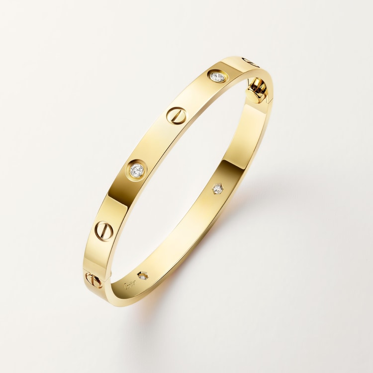 Replicate LOVE bracelet, classic model, 4 diamonds(1:1 replica) - Original Replica Club