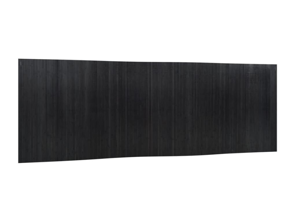 Biombo divisor de bambú negro 165x600 cm