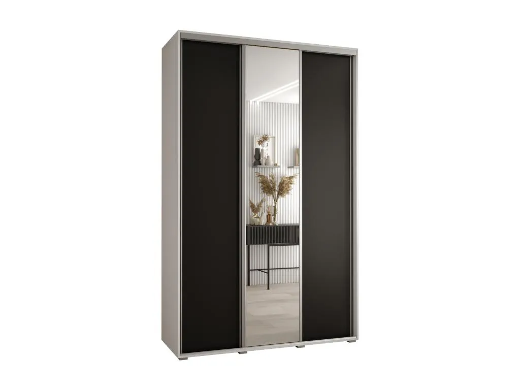 ARMARIO Decounico 3 DE PUERTAS CORREDERAS 235.2/160/45 3 puertas (Blanco/Negro/Plata)