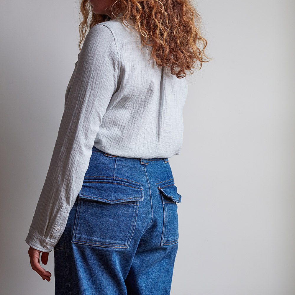 Merci - Chemise en gaze de coton - Ciel