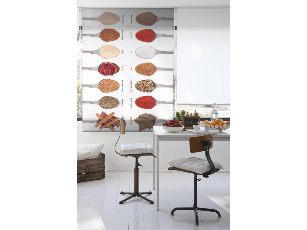 Hogarlujo | Estores Personalizados Easyfix de COCINA | 80 x 150 cm (Ancho por Alto) Tamaño de Tela 77 x 150 cm | Modelo C-1083 Color Unico