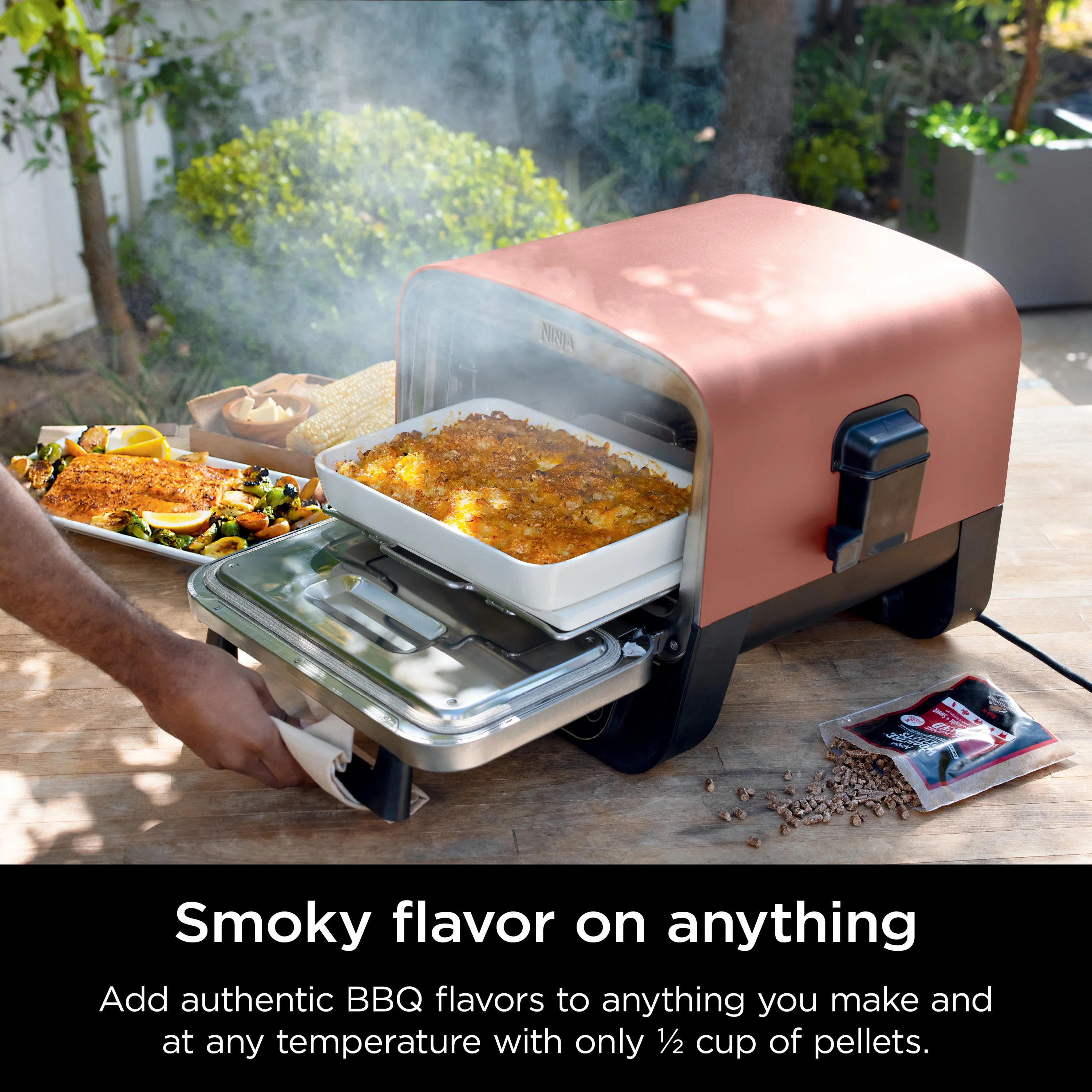 Ninja Woodfire? Pizza Oven, 8-in-1 outdoor oven, 5 Pizza Settings, Ninja Woodfire? Technology, up to 700-F heat, BBQ smoker, electric - Image 7