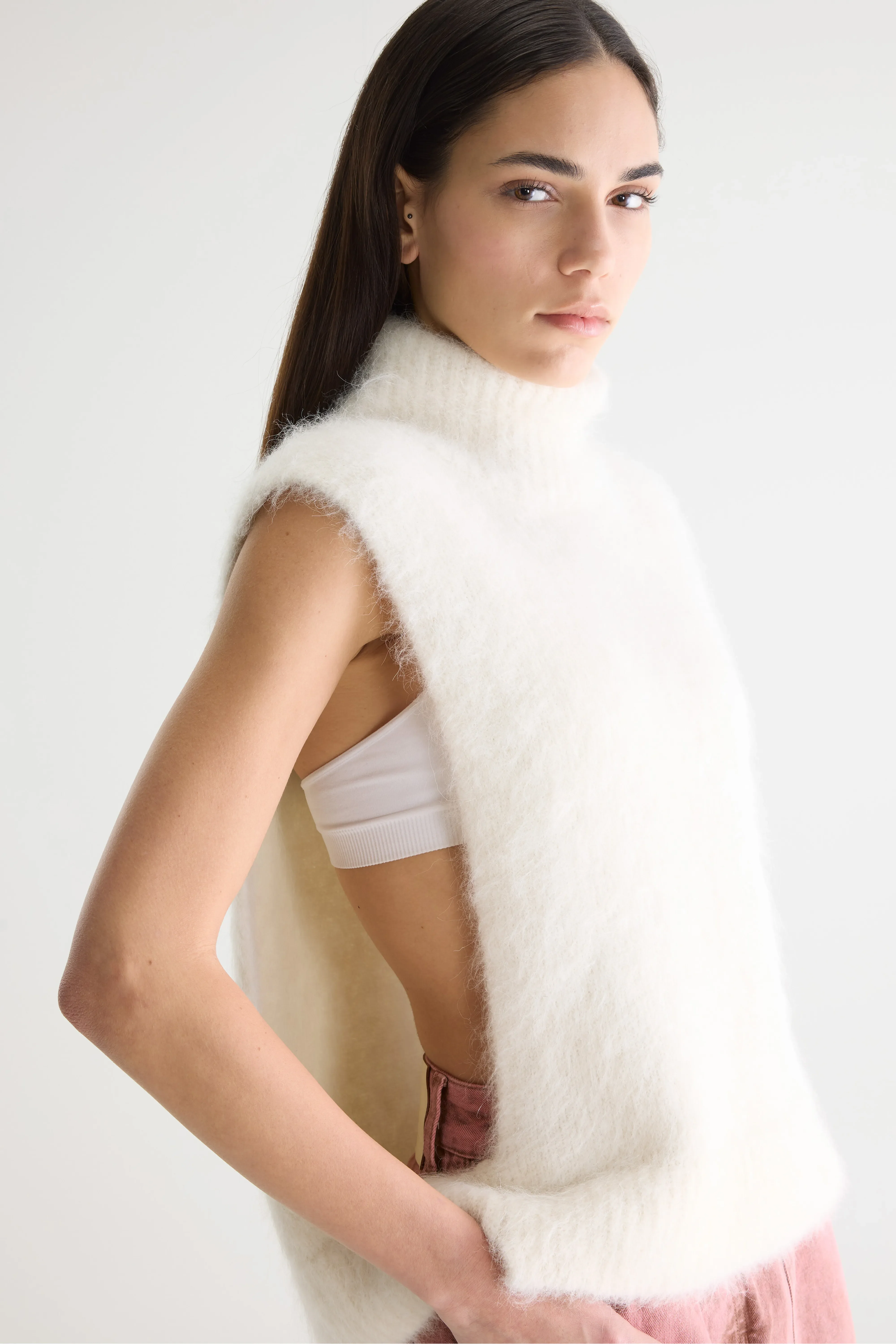 Bellerose Daren beige sleeveless sweater (252 / W / NATURAL)