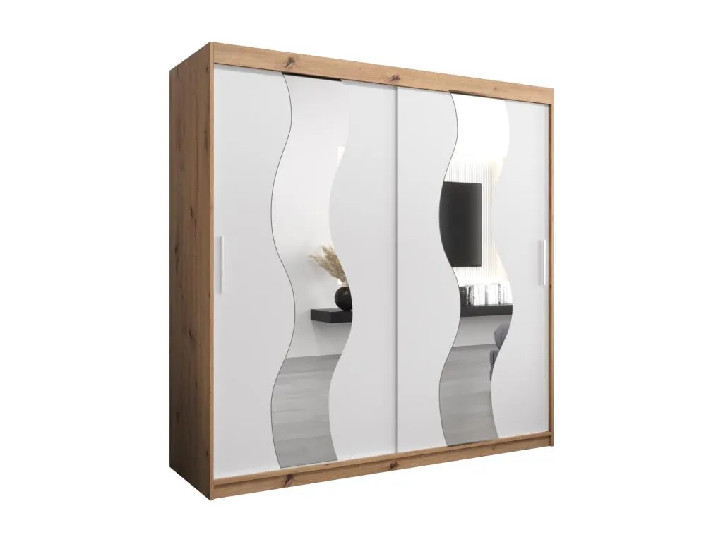 Armario Sancaldeco de puertas correderas 200/200/62 2 puertas (artisan/blanco) FDQI70965
