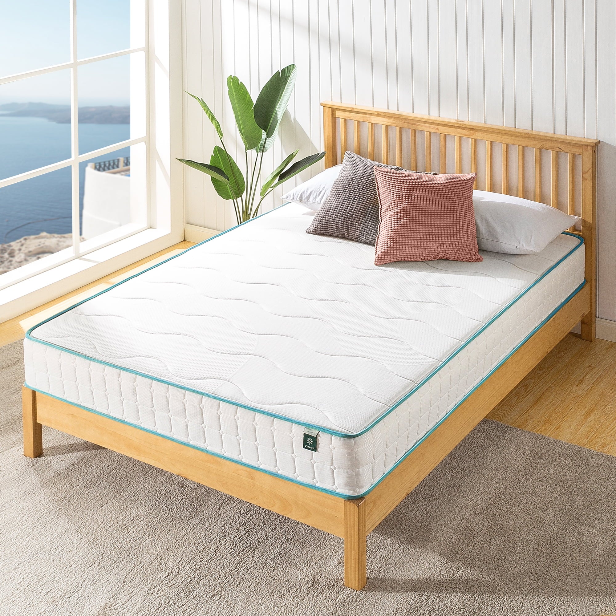 10 Inch Tight Top Spring Mattress / Innerspring Mattress / CertiPUR-US Certified / Mattress-in-a-Box. Full Full Teal Tight Top 10 Inch
