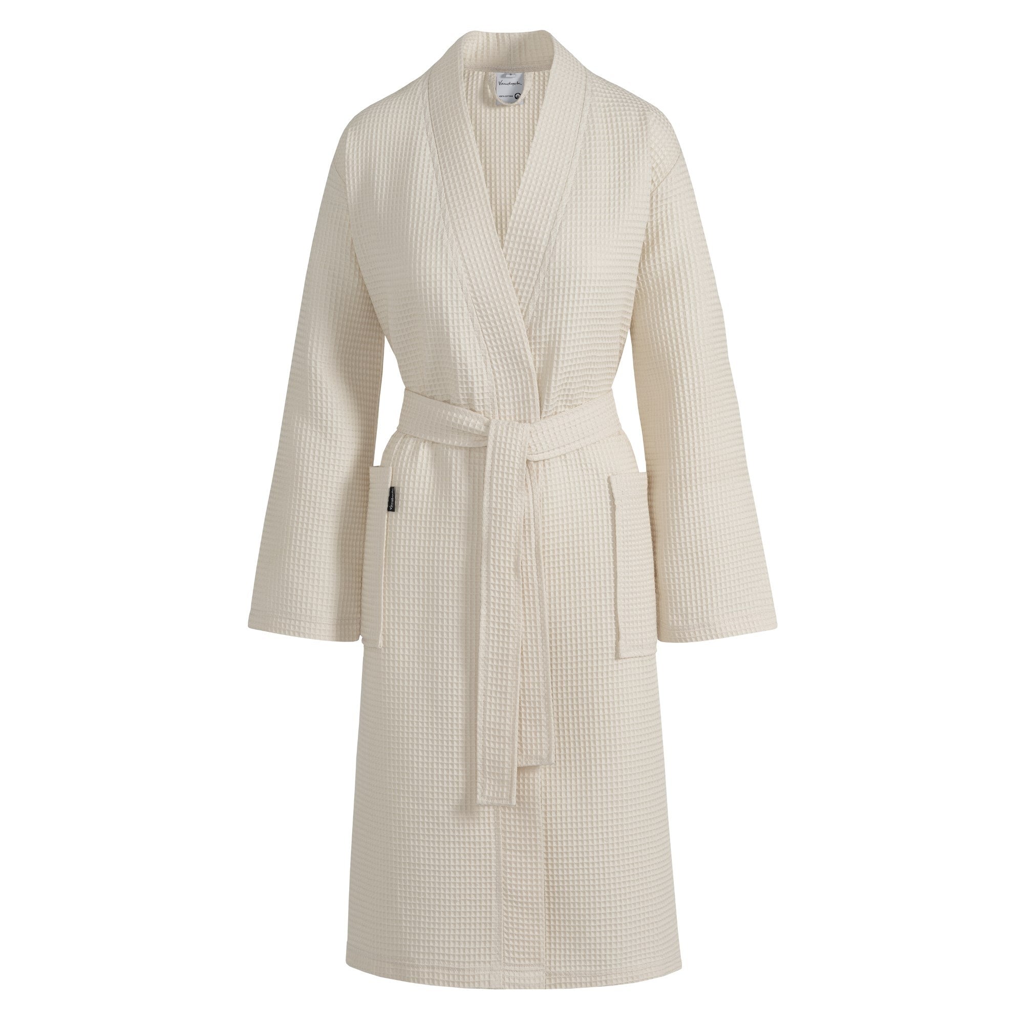 Biarritz Badjas Cream Tan   M   Ivoor   Katoen