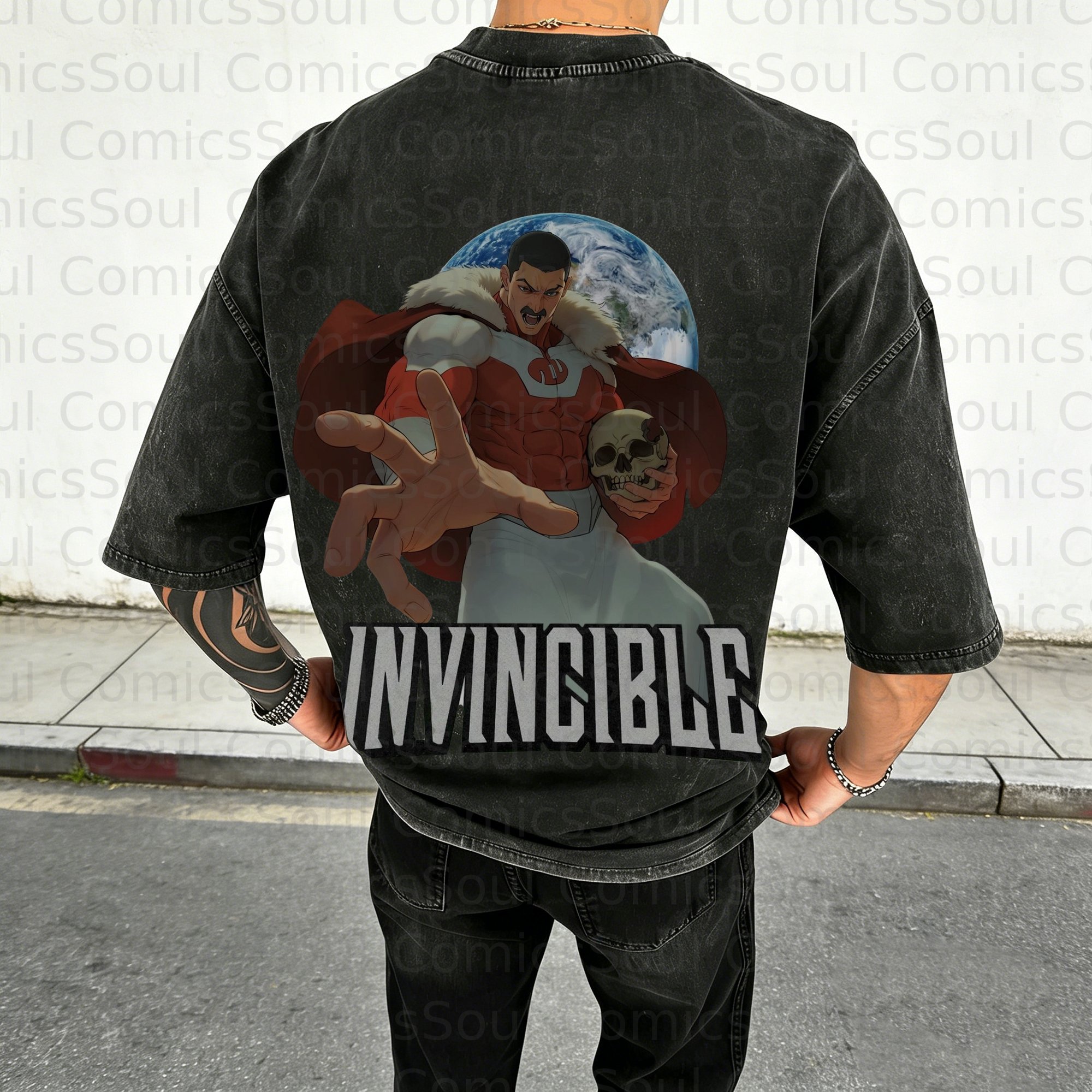 Unisex Anime Inspired Vintage Washed T-Shirt