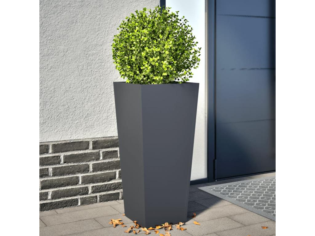 Decoratodo hexagonales 2 uds acero antracita 35x35x75 cm