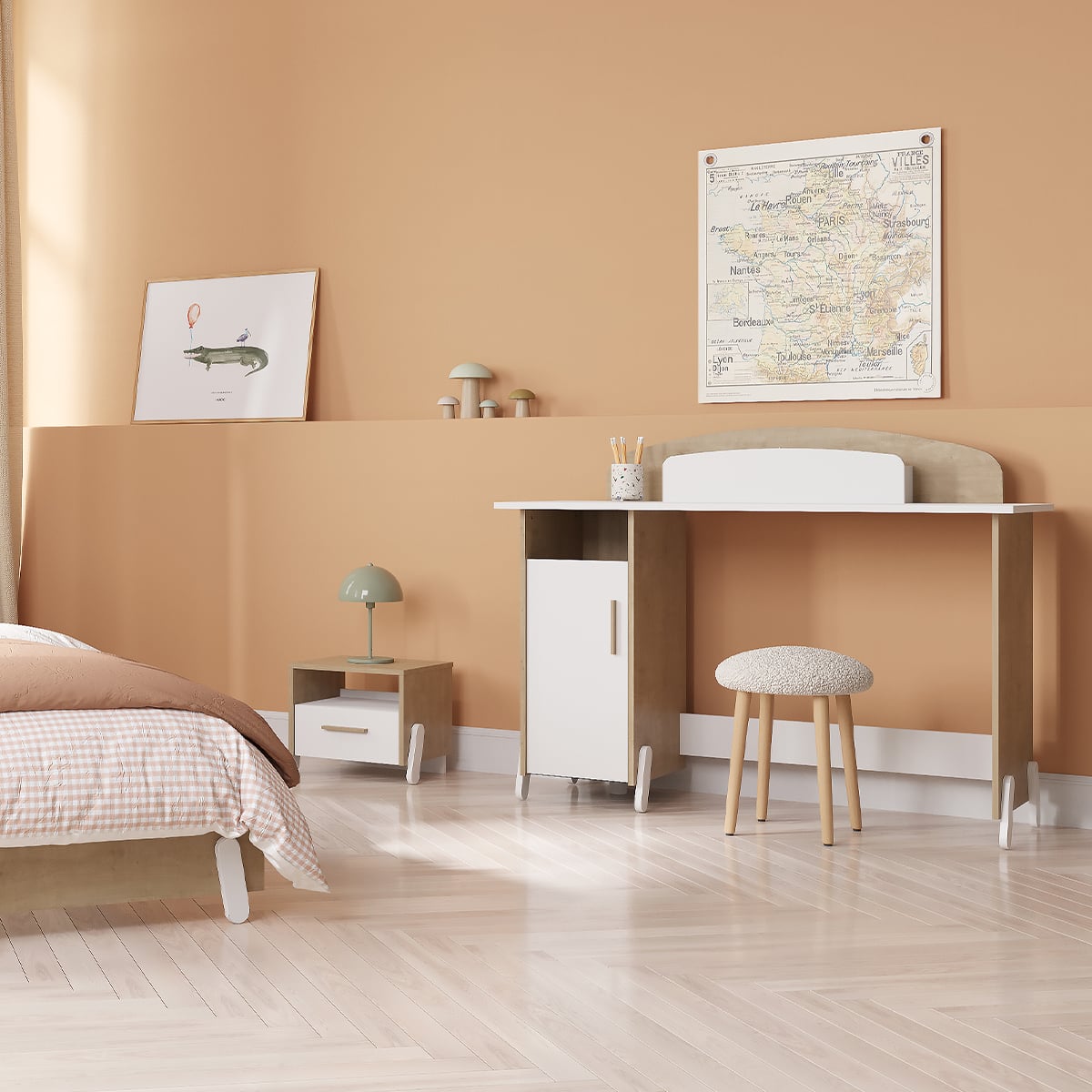 Calicosy - NAILI Bureau - H103,4 cm - Wit