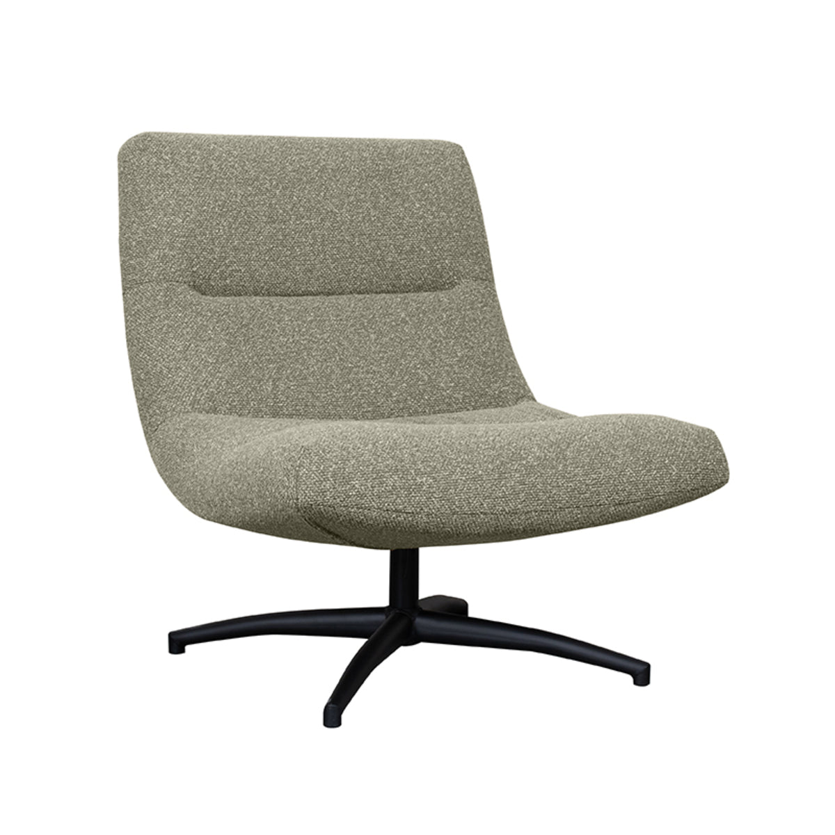 LABEL51 - Draaifauteuil Calix - Naturel Royal Boucle - Zwart Metaal