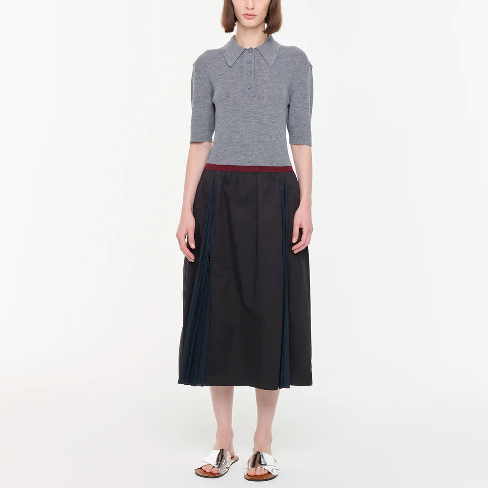 PLAN C - Jupe Midi - Noir
