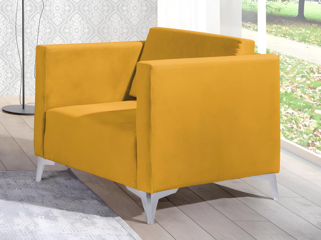 Sillón Cozetiq K102 - Amarillo - 74x76x82cm - Tapiz - Patas Plástico