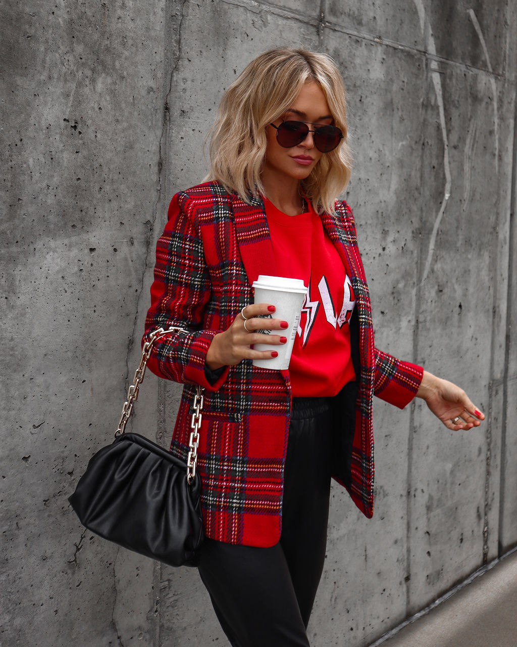 Eve Pocketed Plaid Blazer - Se7enfashion