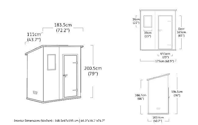 Keter Manor Single Door Garden Shed - Wood Effect Beige