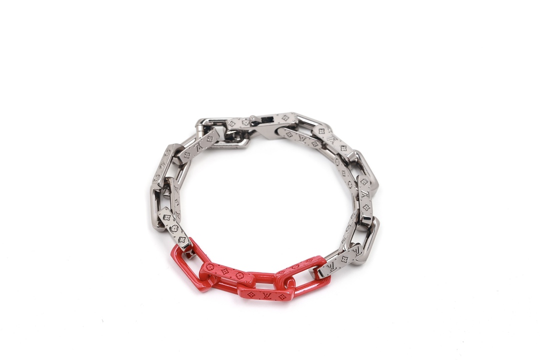 Louis Vuitton Orange Silver Monogram Bracelet - Original Replica Club