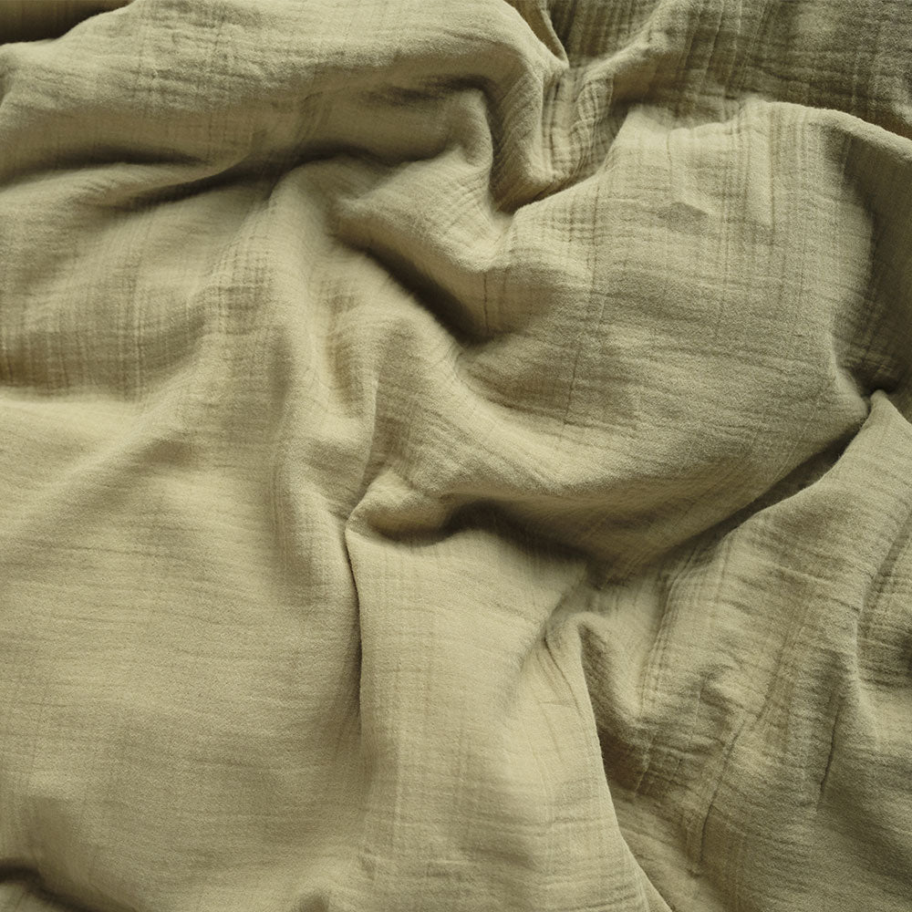 Housse de couette en gaze de coton - Vert Saint Louis