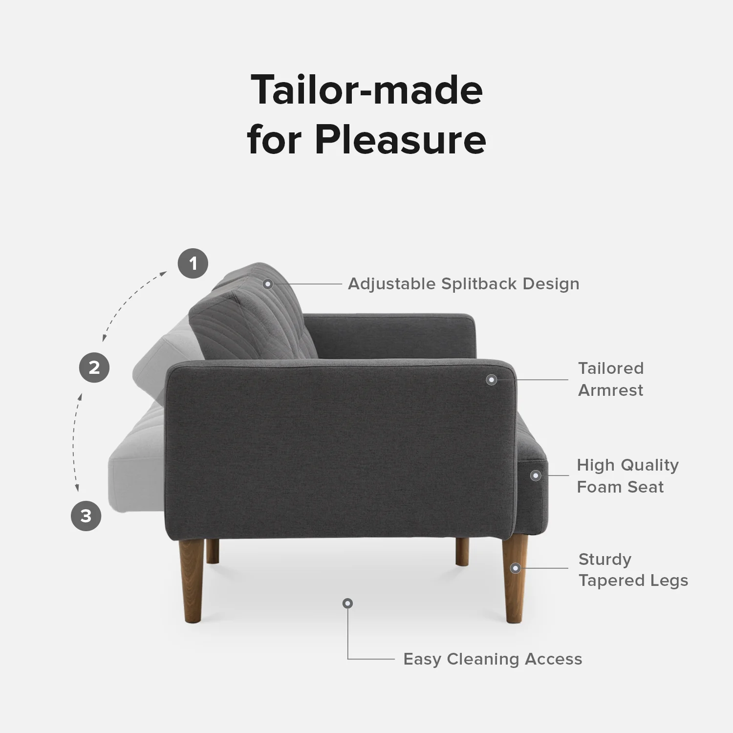 Mopio Aaron Futon Sofa Bed Old Rosa - Image 17