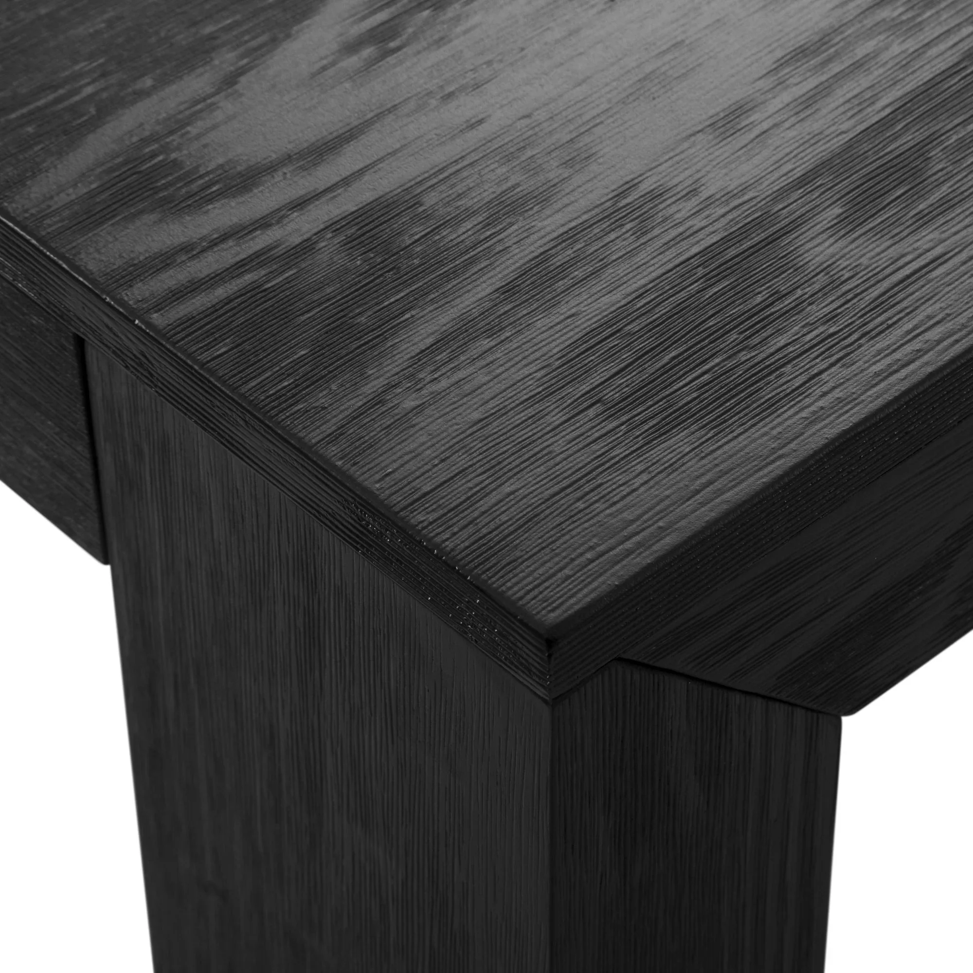 Plank+Beam Modern Dining Bench, Solid Wood Bench for Dining Table, 49", Blonde Wirebrush