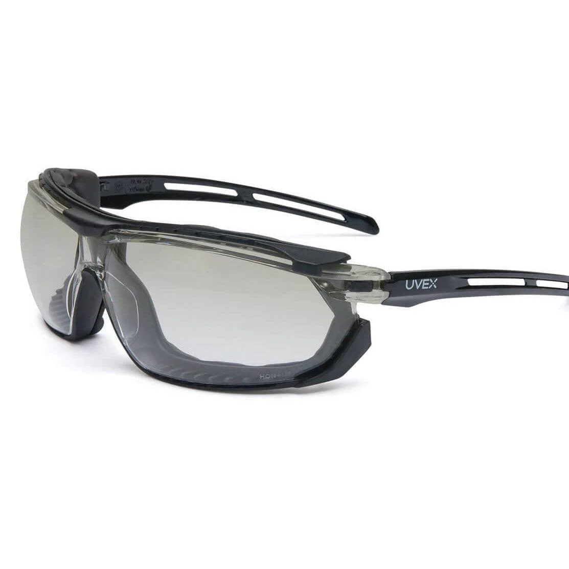 Uvex Tirade Safety Glasses/Goggle Black Frame Indoor/Outdoor Anti-Fog Lens - KTF Painting Interior Exterior