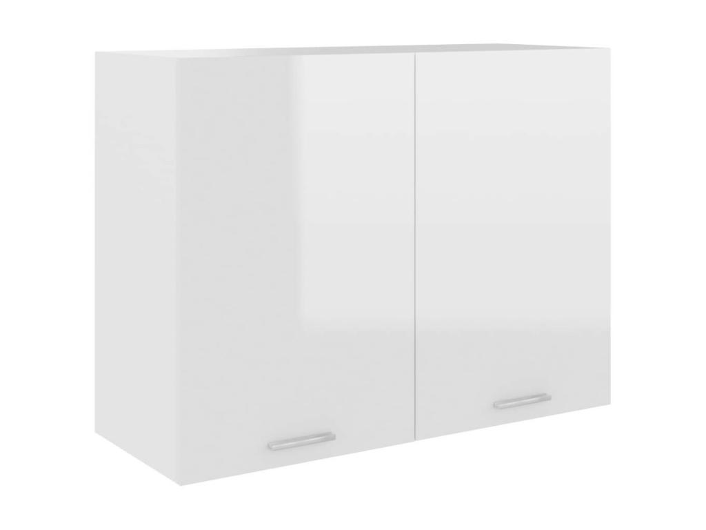 Armario colgante cocina madera ingeniería blanco brillo