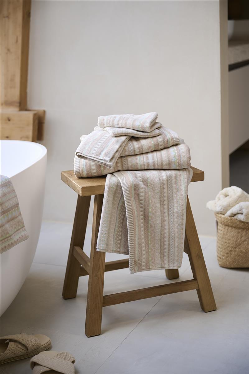 Pip Studio Geometric Print - Douchelaken - 70x140 - Zand