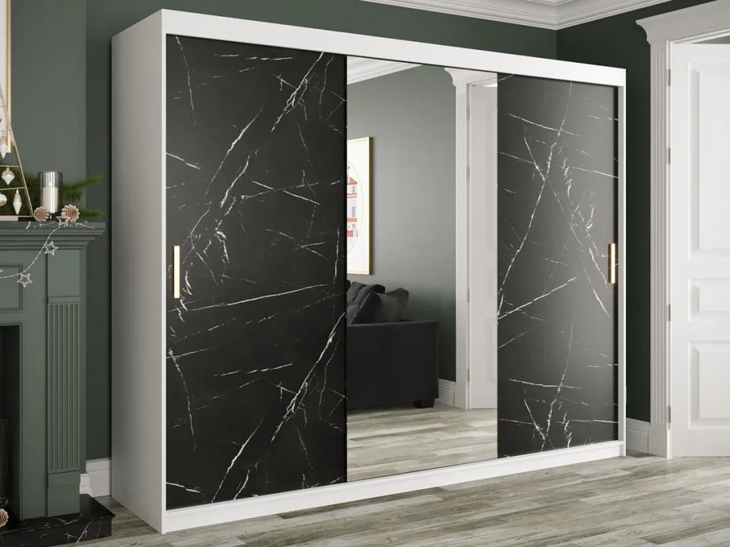 Armario Casabellaes 257 Mármol negro | Mate blanco 200x250x62cm Número de estantes - 7.00 37108KXDA