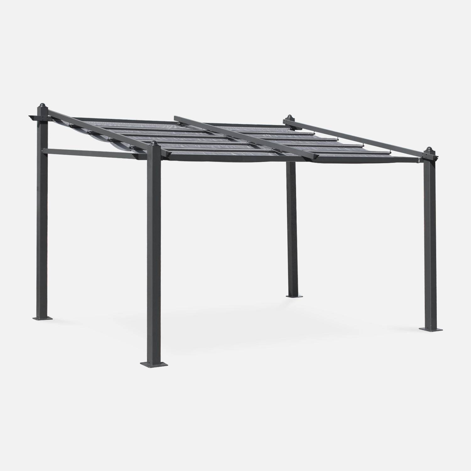 Murum - Pérgola 3x4m de aluminio con cubierta corredera