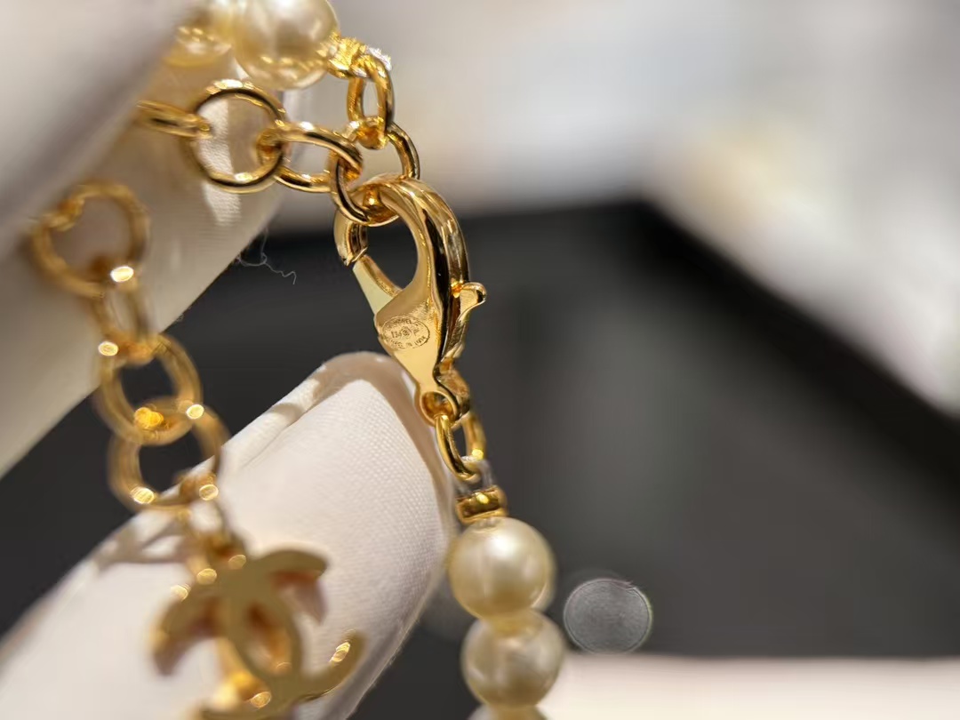 Chanel Denim Heart Pendant Pearl Choker Necklace - Original Replica Club
