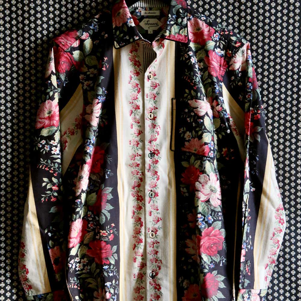Suranné - Chemise - Noir Fleurs