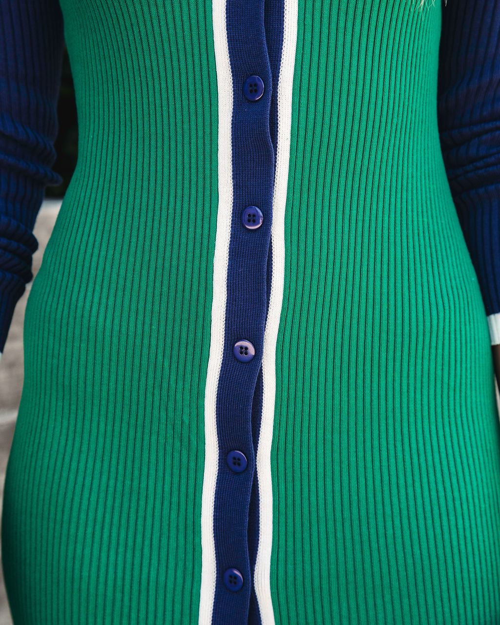 Catwalk Dreams Ribbed Knit Sweater Dress - Green - Se7enfashion