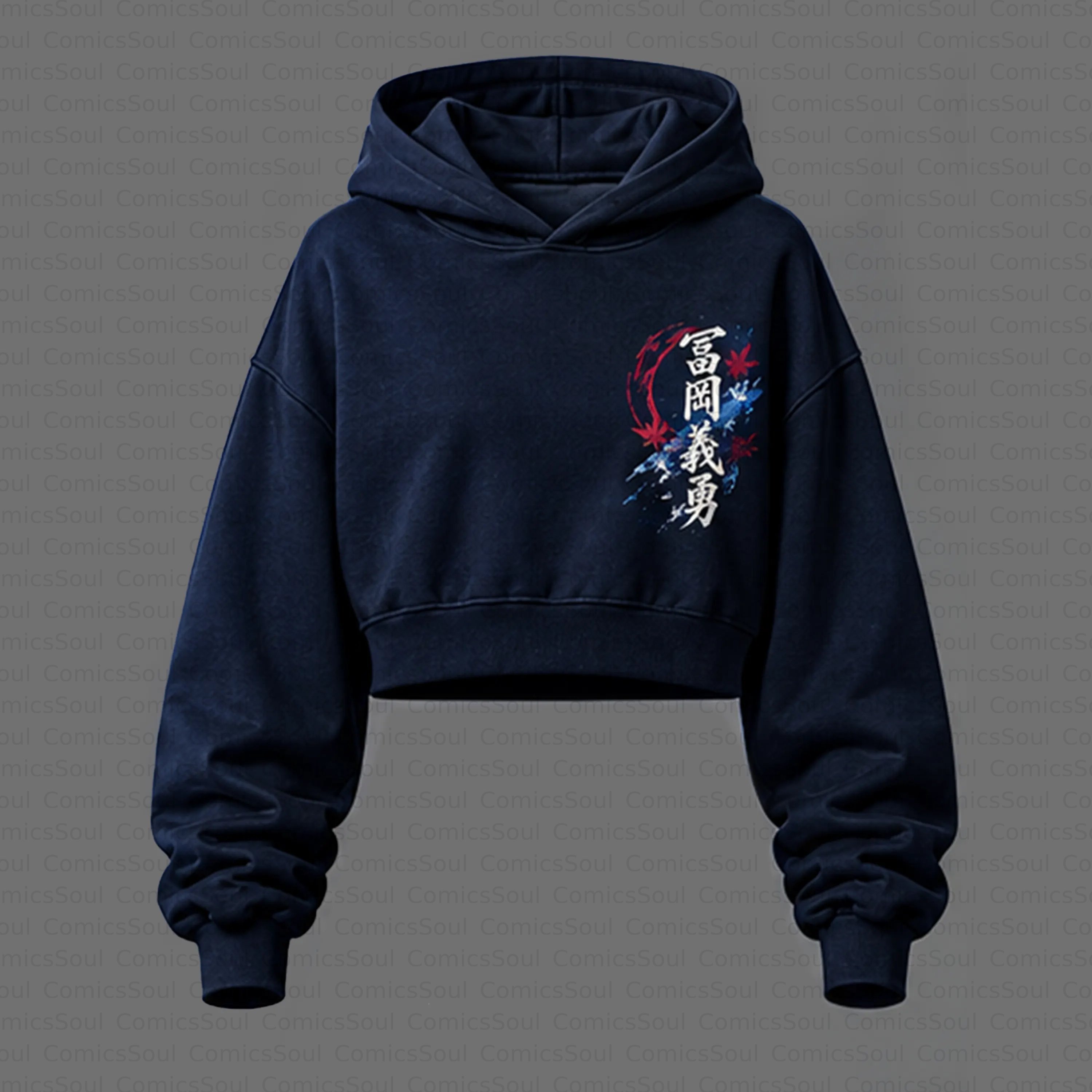 Demon Slayer Cropped Long Sleeve Hoodie & High Waist Jogger Pants Two Piece TeeThreads Sustain the Scene with Custom Apparel