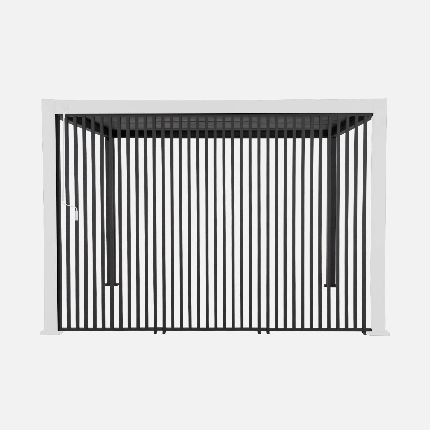 Triomphe 3 persianas verticales - Conjunto de 3 persianas verticales de 130cm para pérgola bioclimática de aluminio 3x4m