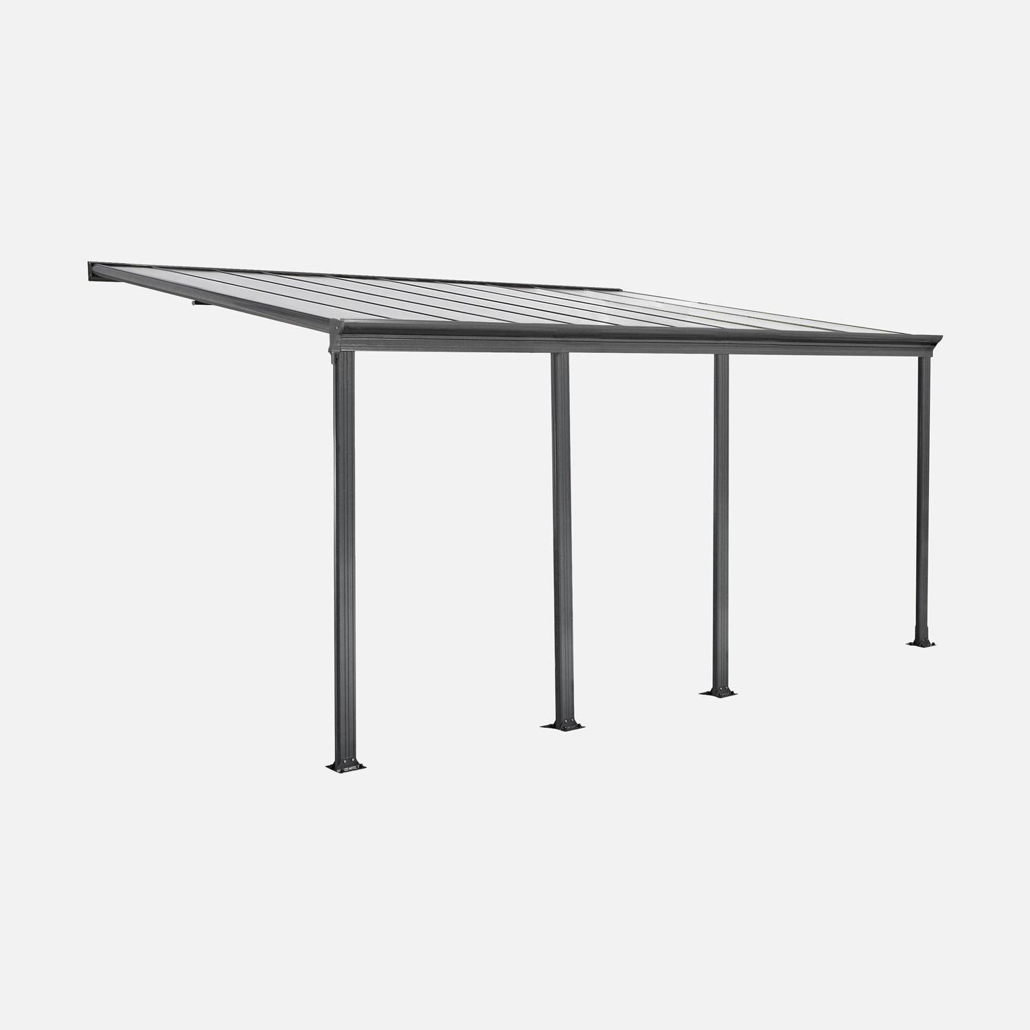 Avenio - Pérgola 3x6m de aluminio con canalón