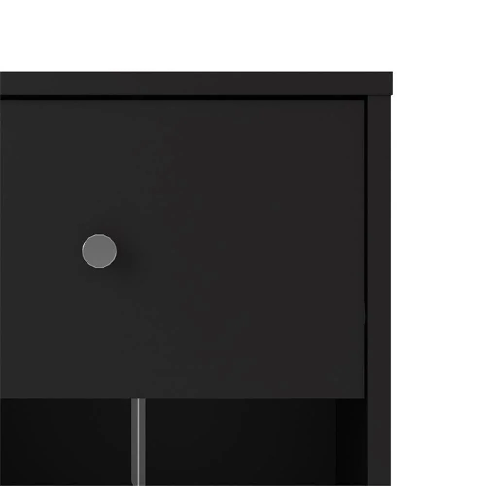 Pemberly Row 3PC Engineered Wood Dresser and Nightstands Bedroom Set in Black