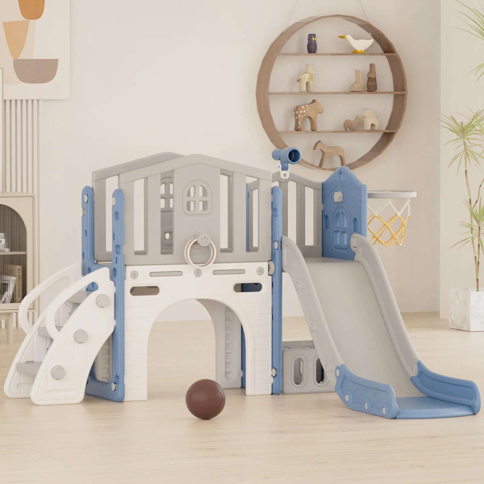 Korimefa 11-in-1 Toddler Slide Set with Golf, Basketball Hoop, Kids Slide for Toddlers Age 1-4, Climber Slip and Slides, Baby Outdoor Toys - Image 21