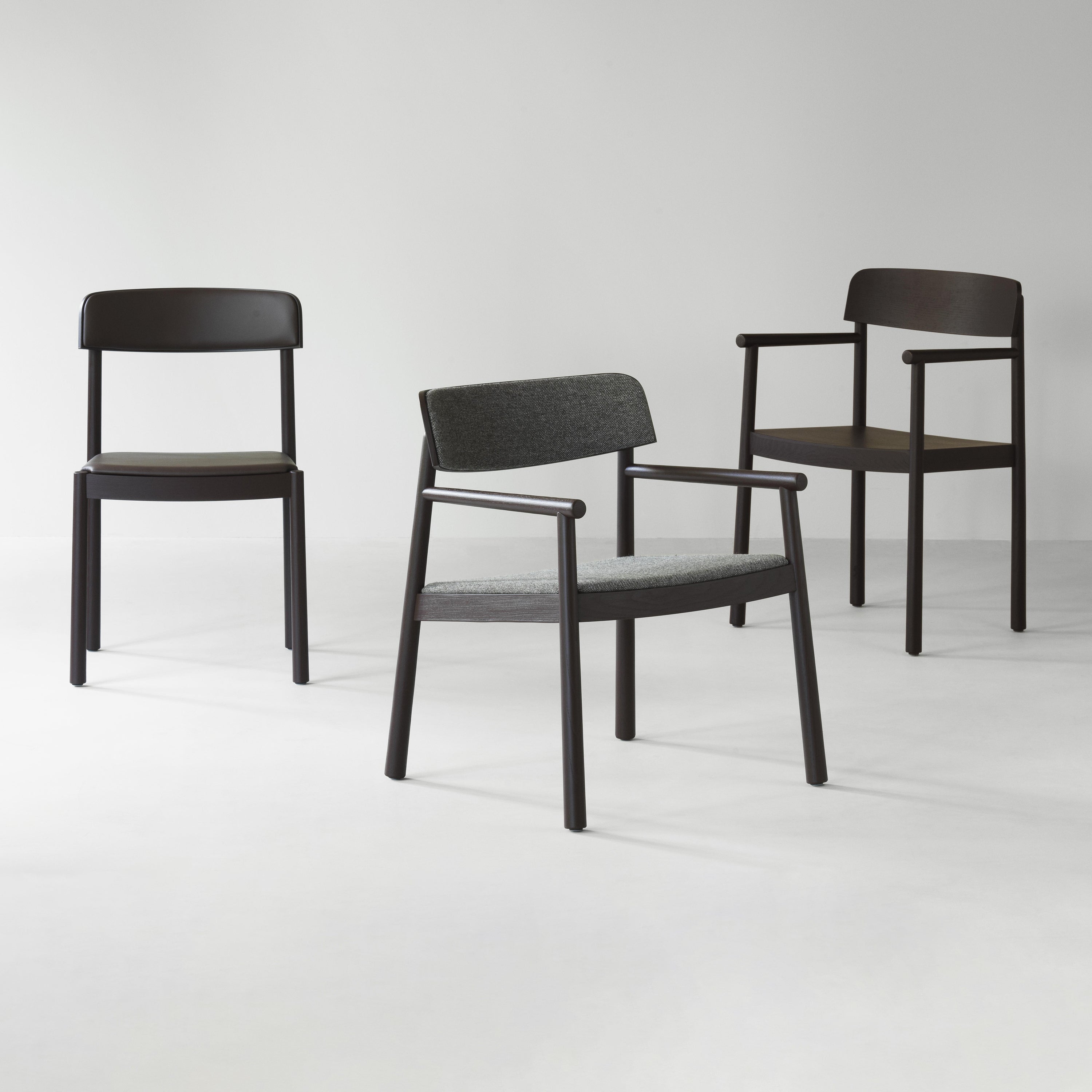 Normann Copenhagen Timb Fauteuil met Armleuning - Textiel - Donkergrij
