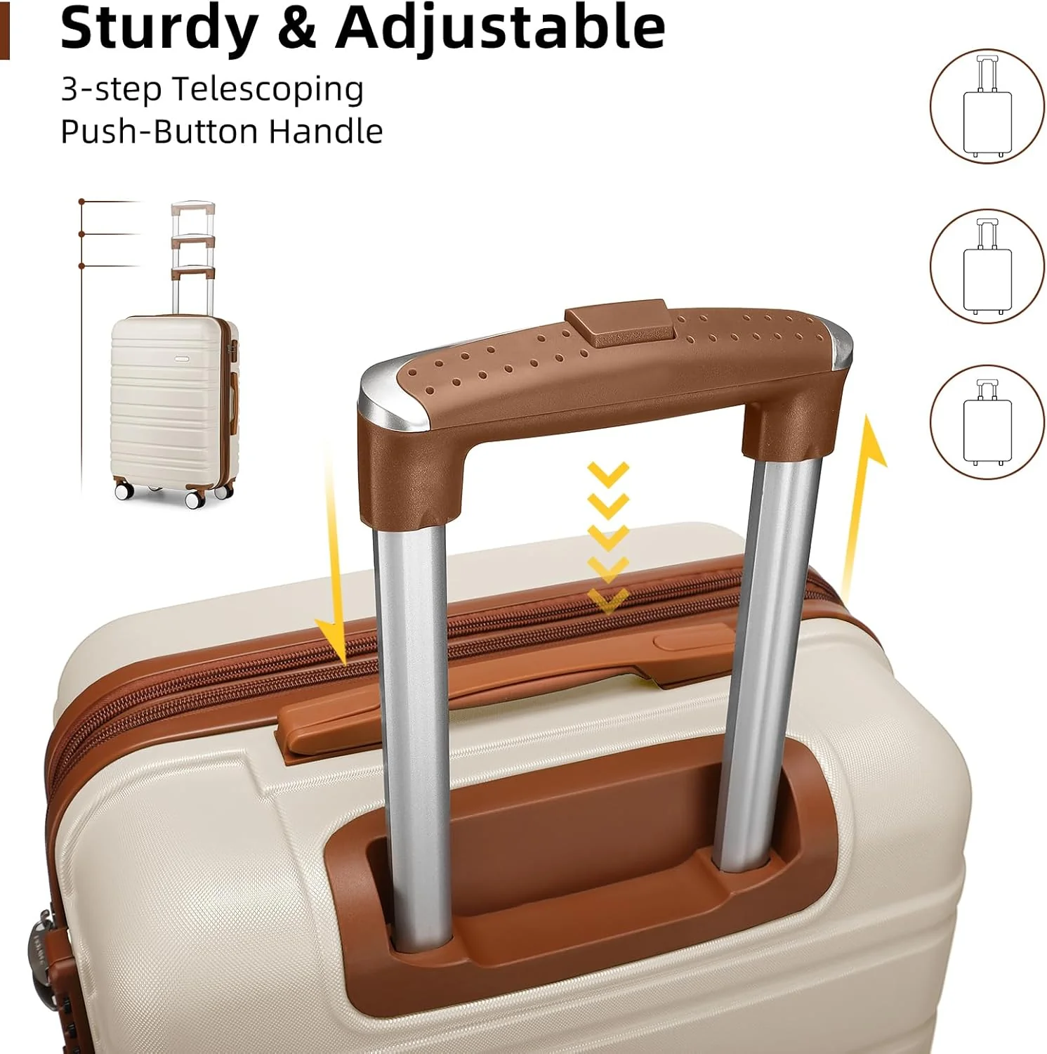 6-piece luggage set, expandable hardshell suitcase set with spinner wheels, lightweight rolling luggage set