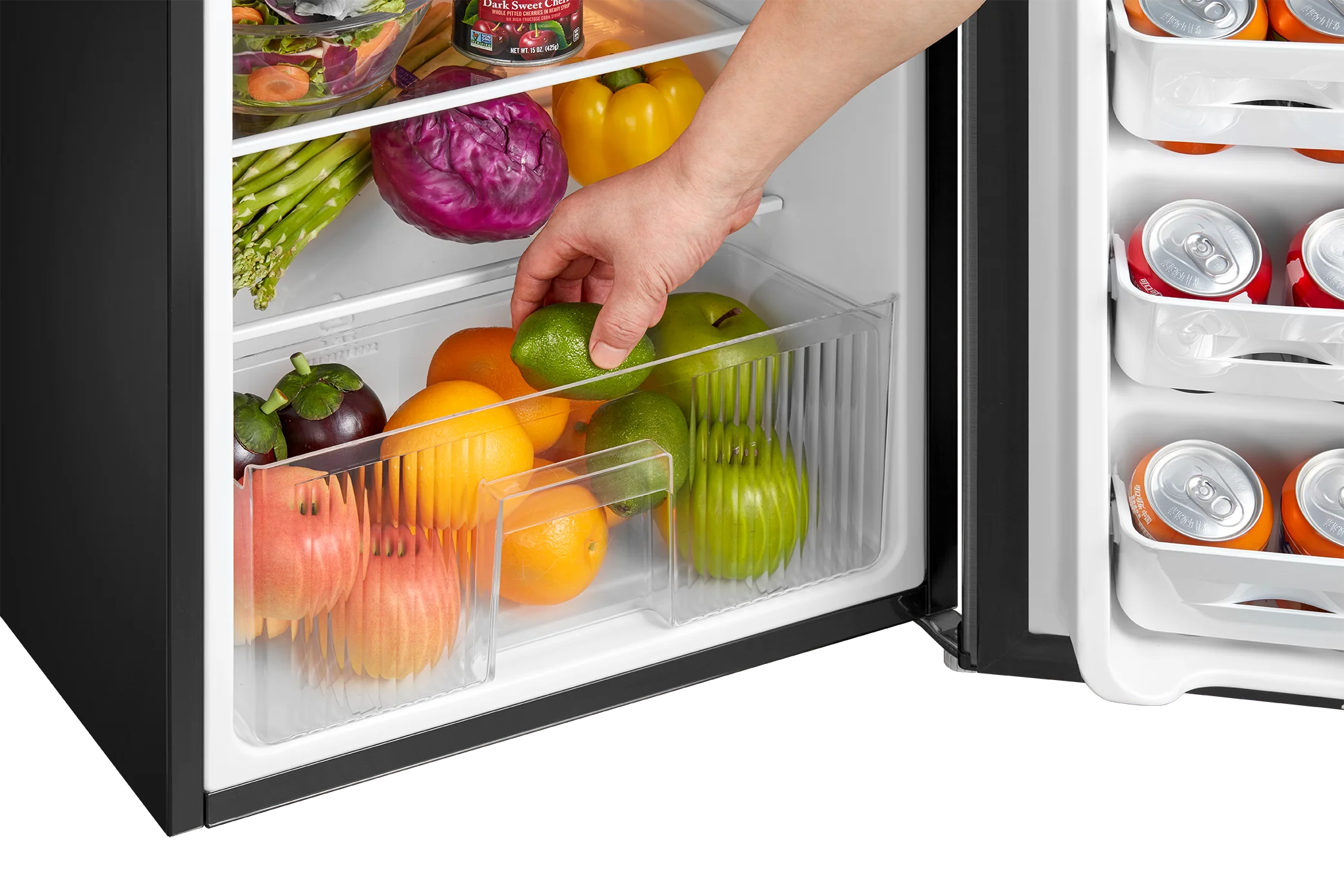 Arctic King 3.2 Cu ft Two Door Mini Fridge with Freezer, Stainless Steel, E-Star - Image 5