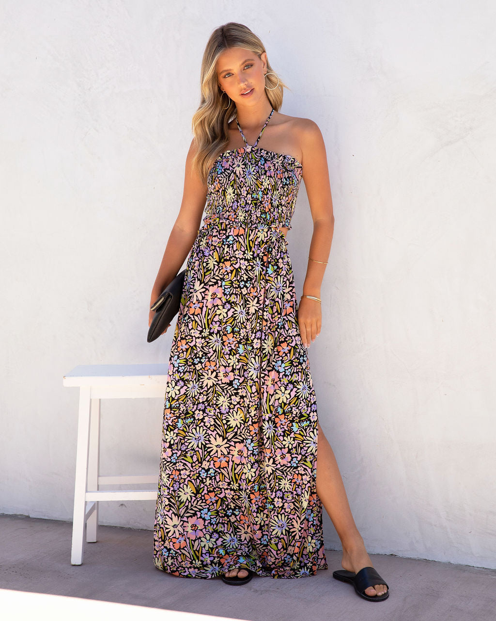 Miryam Floral Smocked Midi Dress - FINAL SALE - Se7enfashion